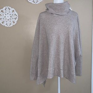 NWOT. HI-LOW TURTLENECK THERMAL // TAUPE